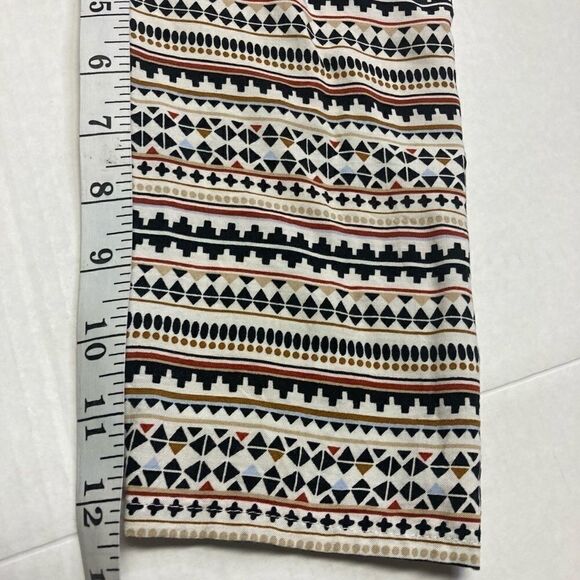 H&M Geometric Design Dress, Brown, Sz 12 - Picture 7 of 10